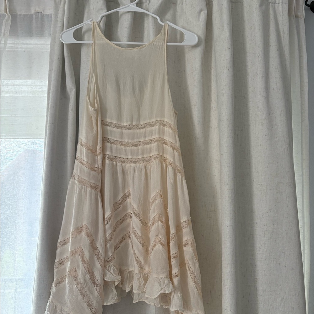 Free People Cream Sleeveless Scoop Neck Dress/Slip - Picture 3 of 3